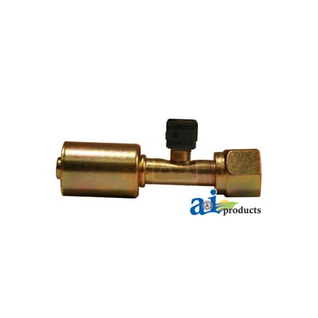 A & I Products Steel Straight Female O-Ring w/ R134A Service Port Fitting 3" x2" x1" A-461-3377